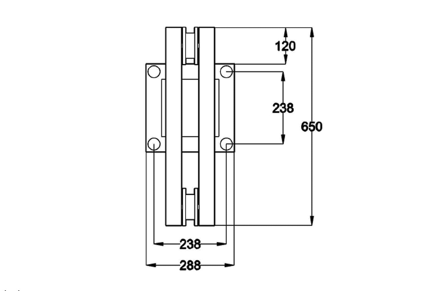 3BTS - 290mm Box Truss "Cat Head" For Sleeve Blocks (Silver)