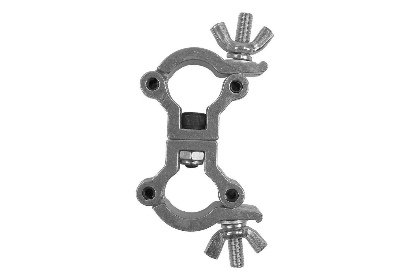 CLAMPDP20S - Aluminium Double Swivel Pipe Clamp (Suits 19-23mm) - Silver