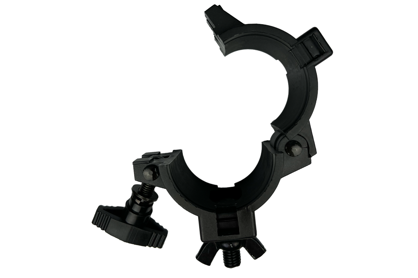 CLAMPE38 - Variable Diameter Clamp (Suits 25, 38 or 50mm) - Black