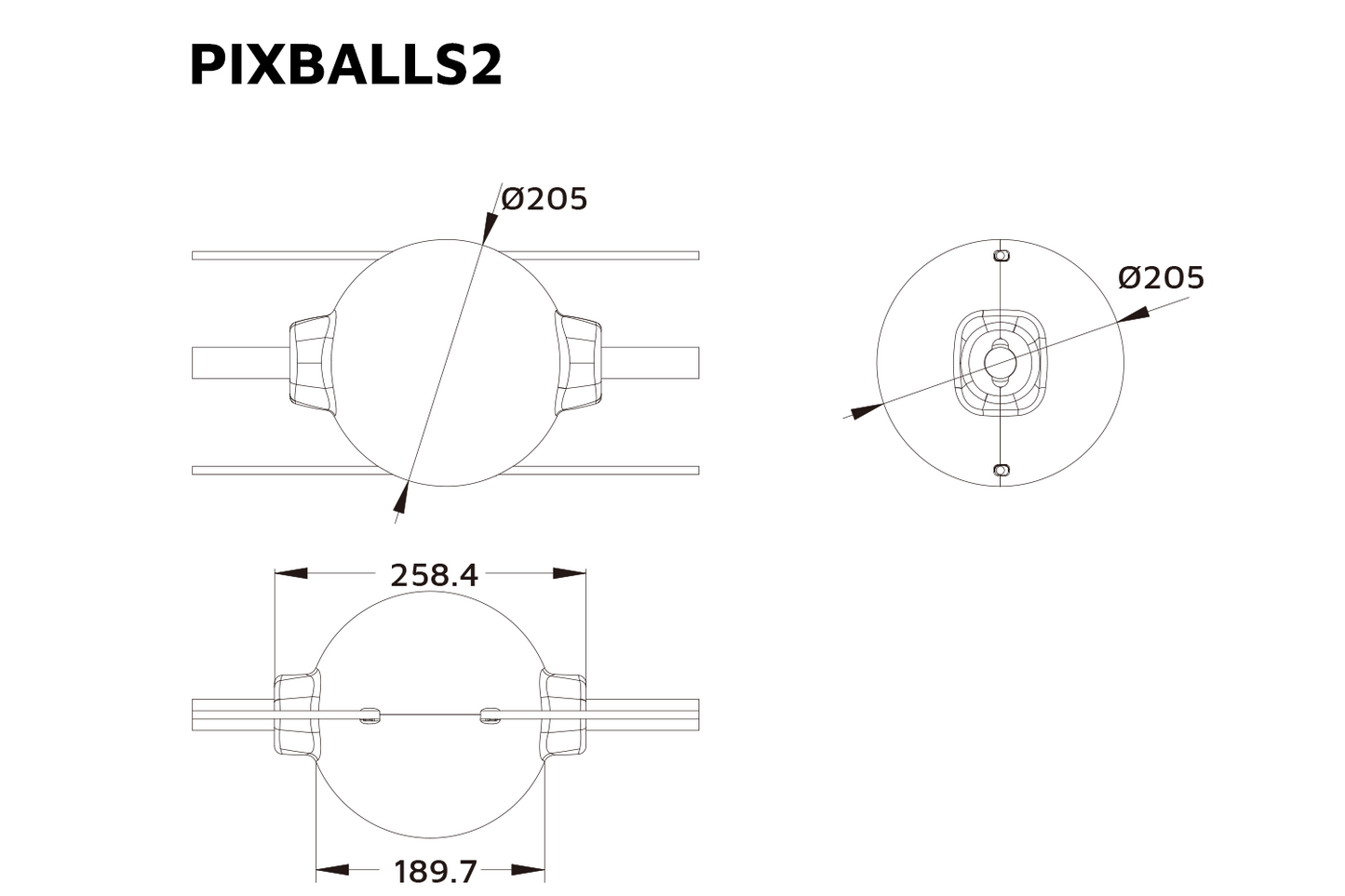 PIXBALLS2 - IP65 RGB Festoon Lighting System