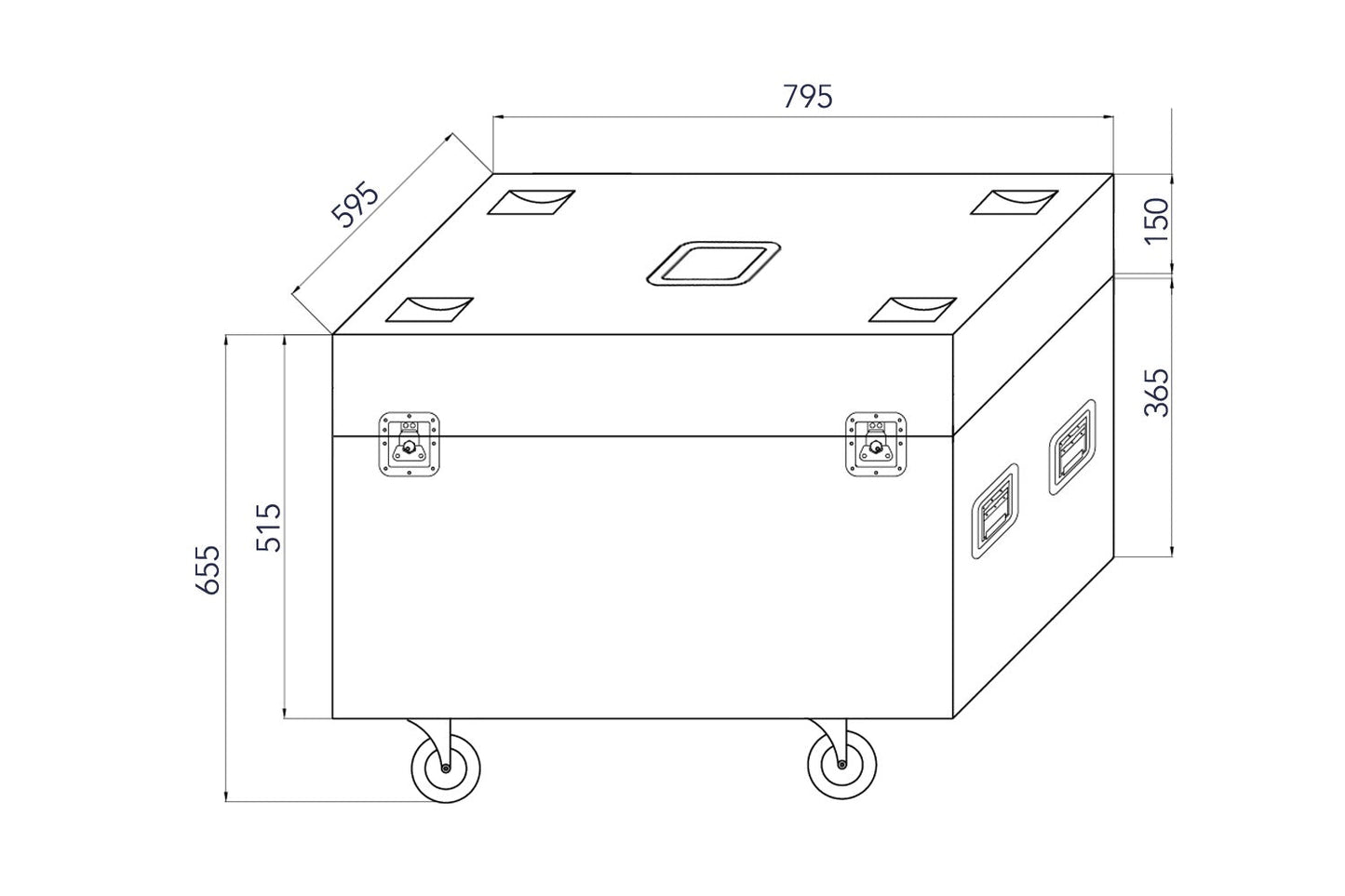 PAR12CASEWCAF - Road Case for Par 12 (fits 8 units)