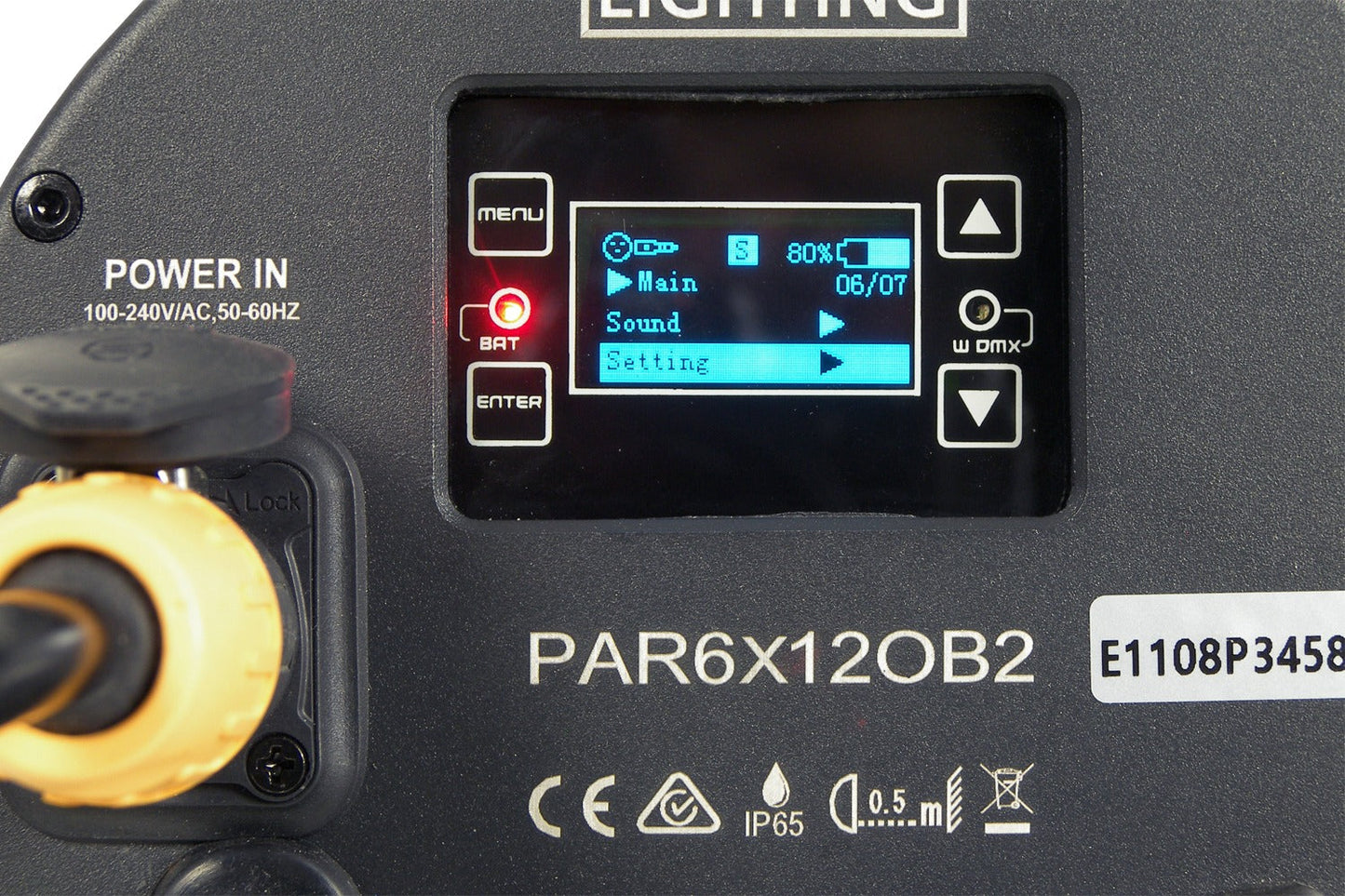 PAR6X12OB2 - Outdoor Battery Pro Par with 6 x 12W RGBWAU LEDs