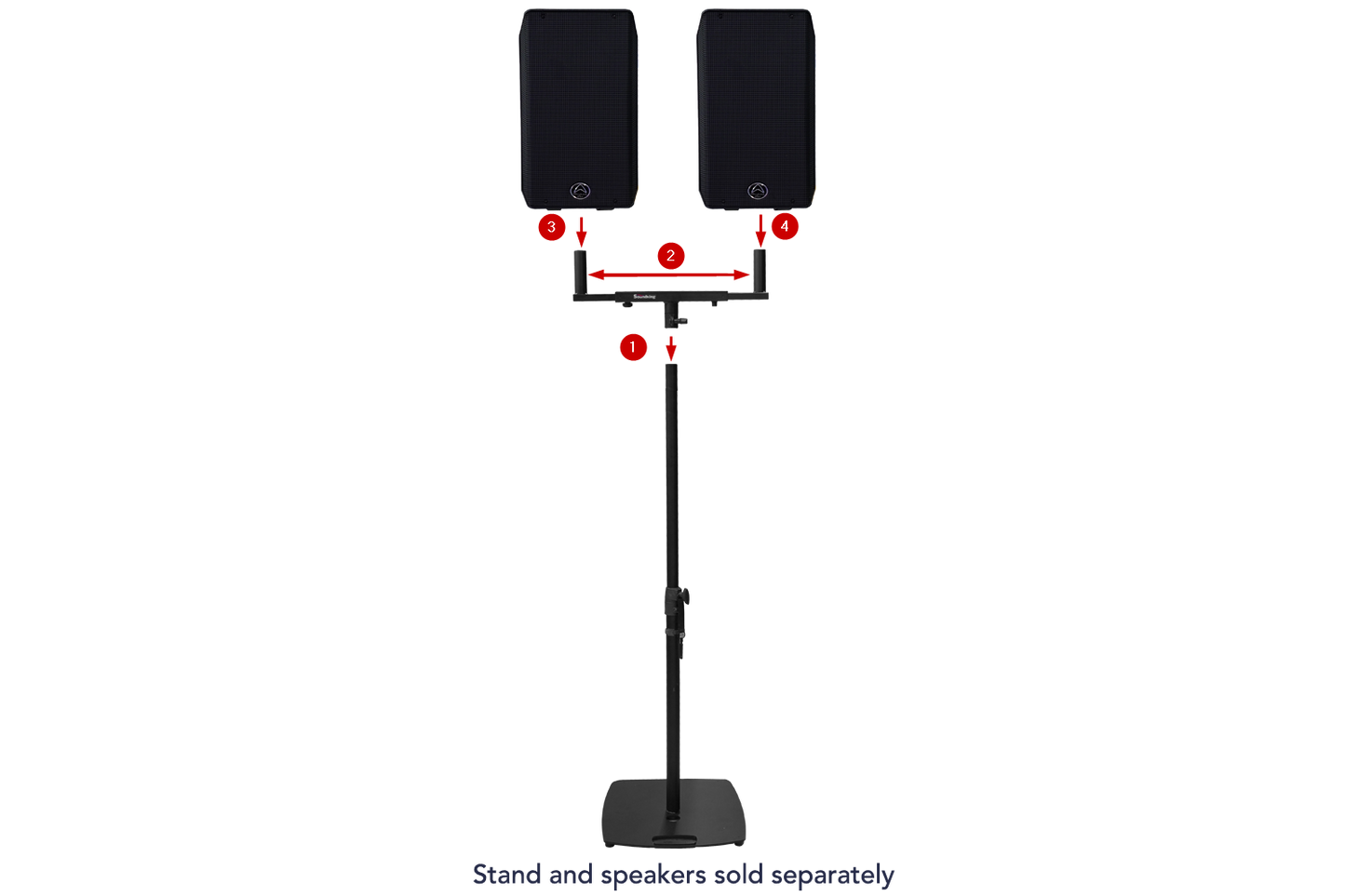 SB600 - Dual Speaker Adjustable Mount Bracket