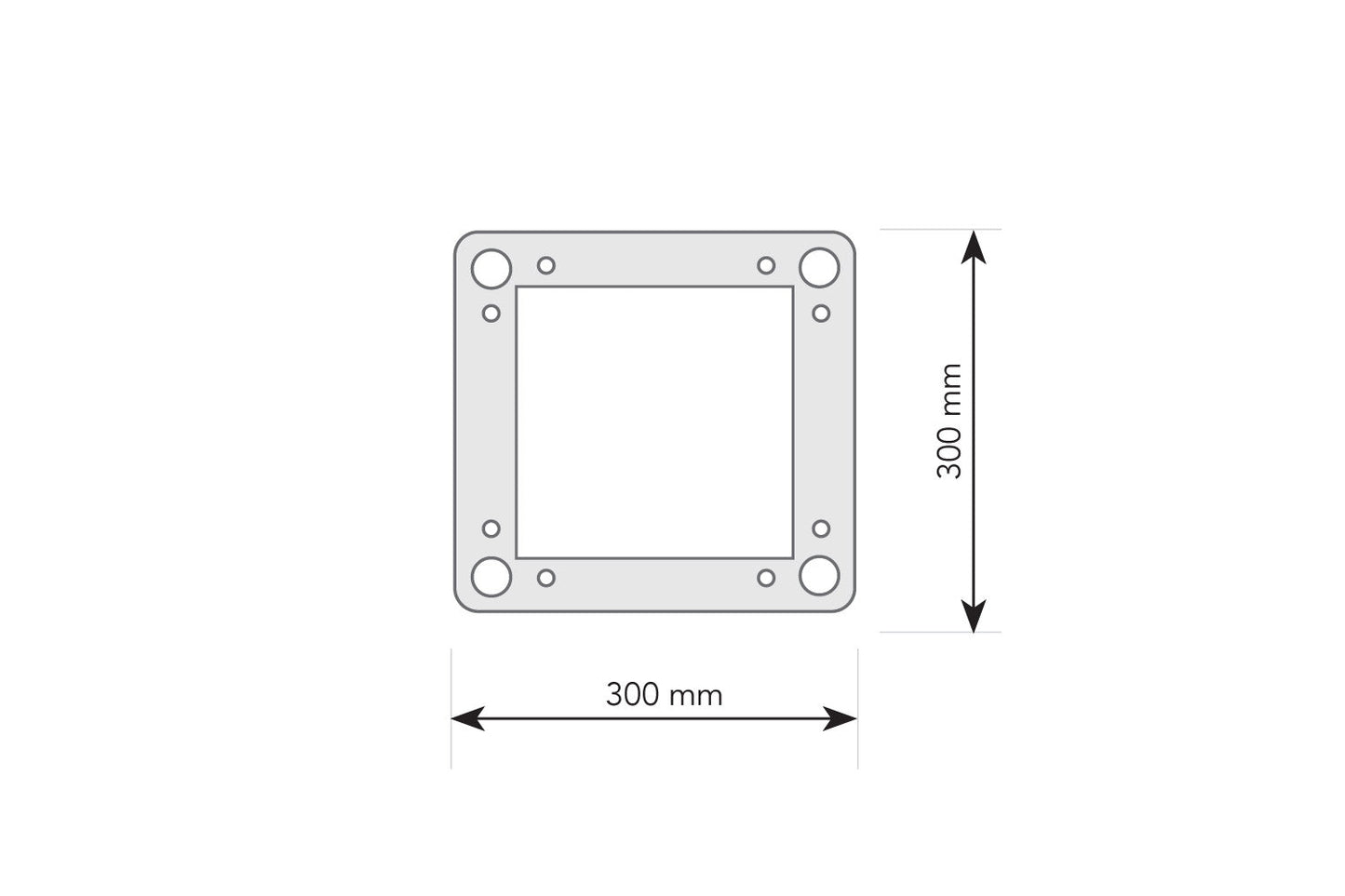 T3BBBK - 300mm Bolt Box Truss - Black