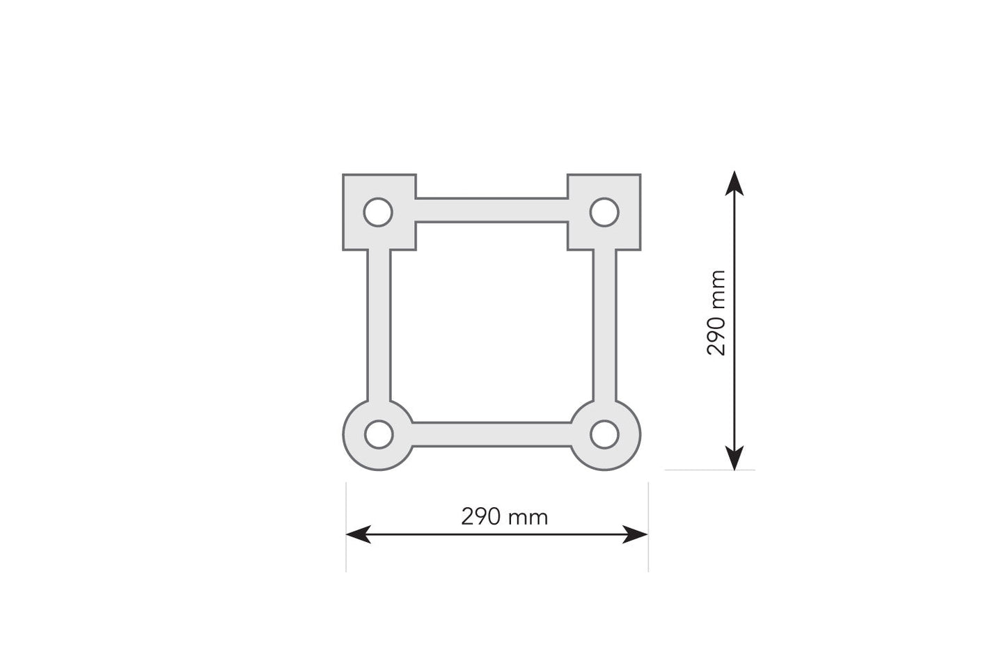 T3BLSPD2BK - 290mm Power Truss - Black 2m