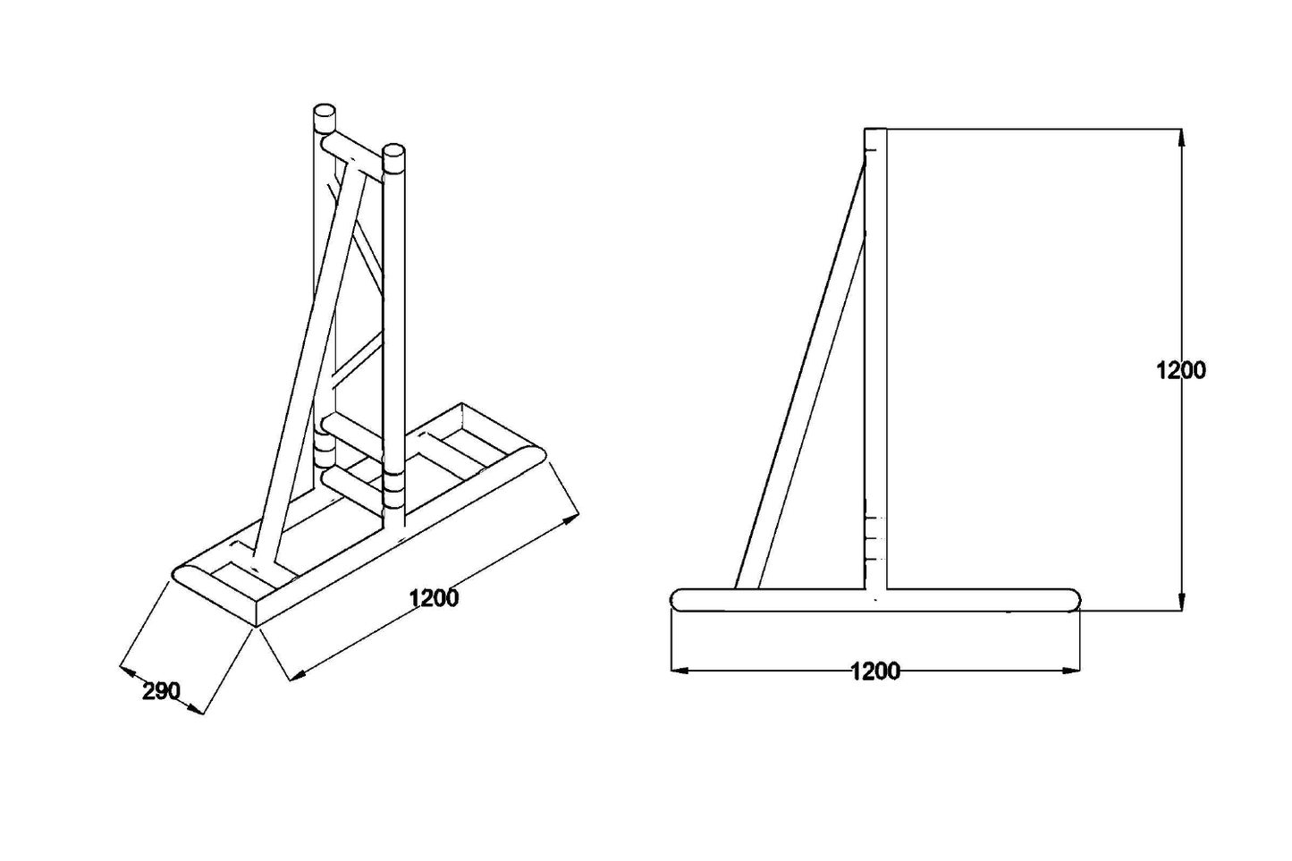 T3FBASE - Flat Truss Free-standing Base