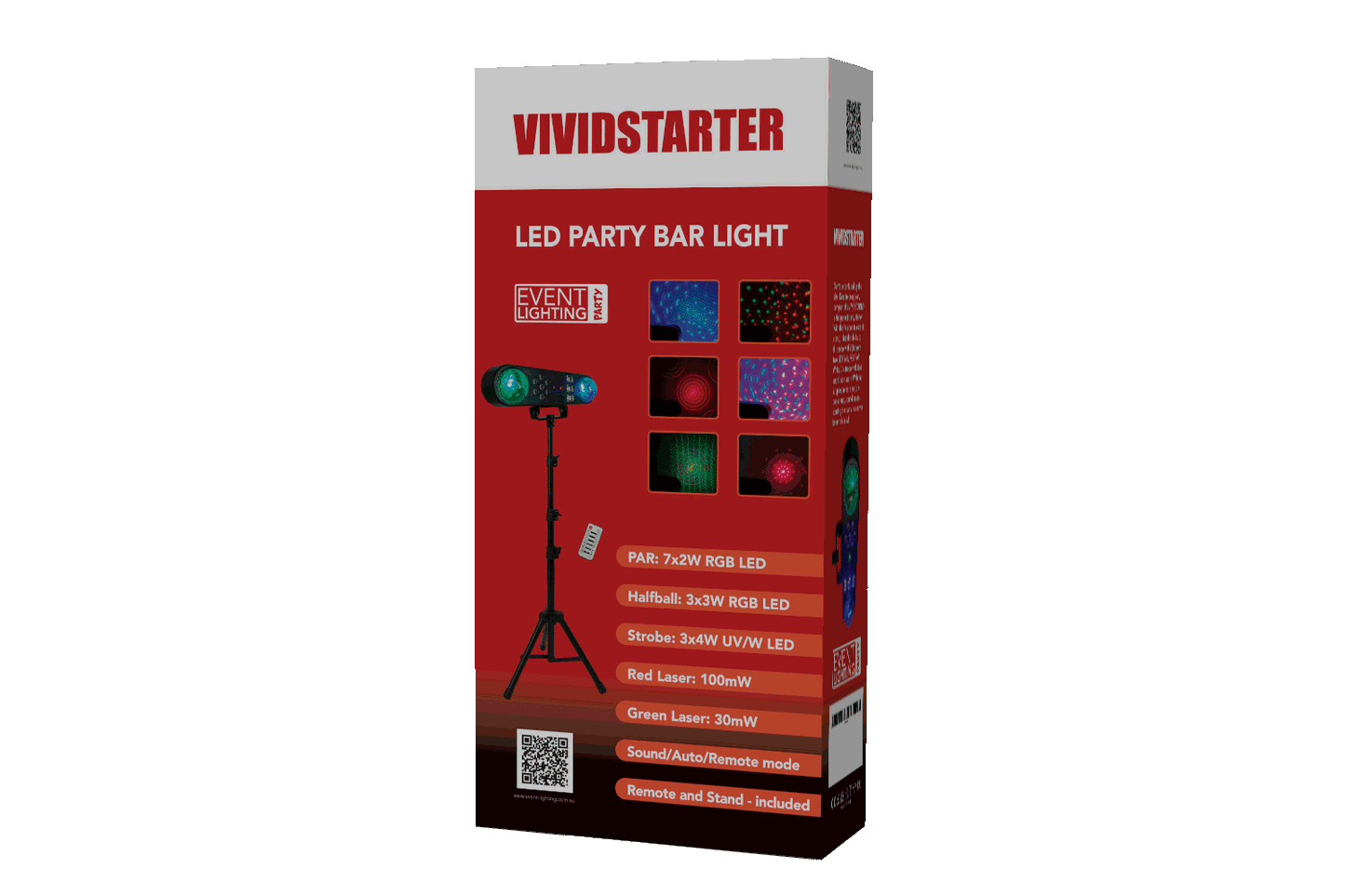 VIVIDSTARTER - LED Party Bar Light with PAR, LED Balls, Strobe and Laser
