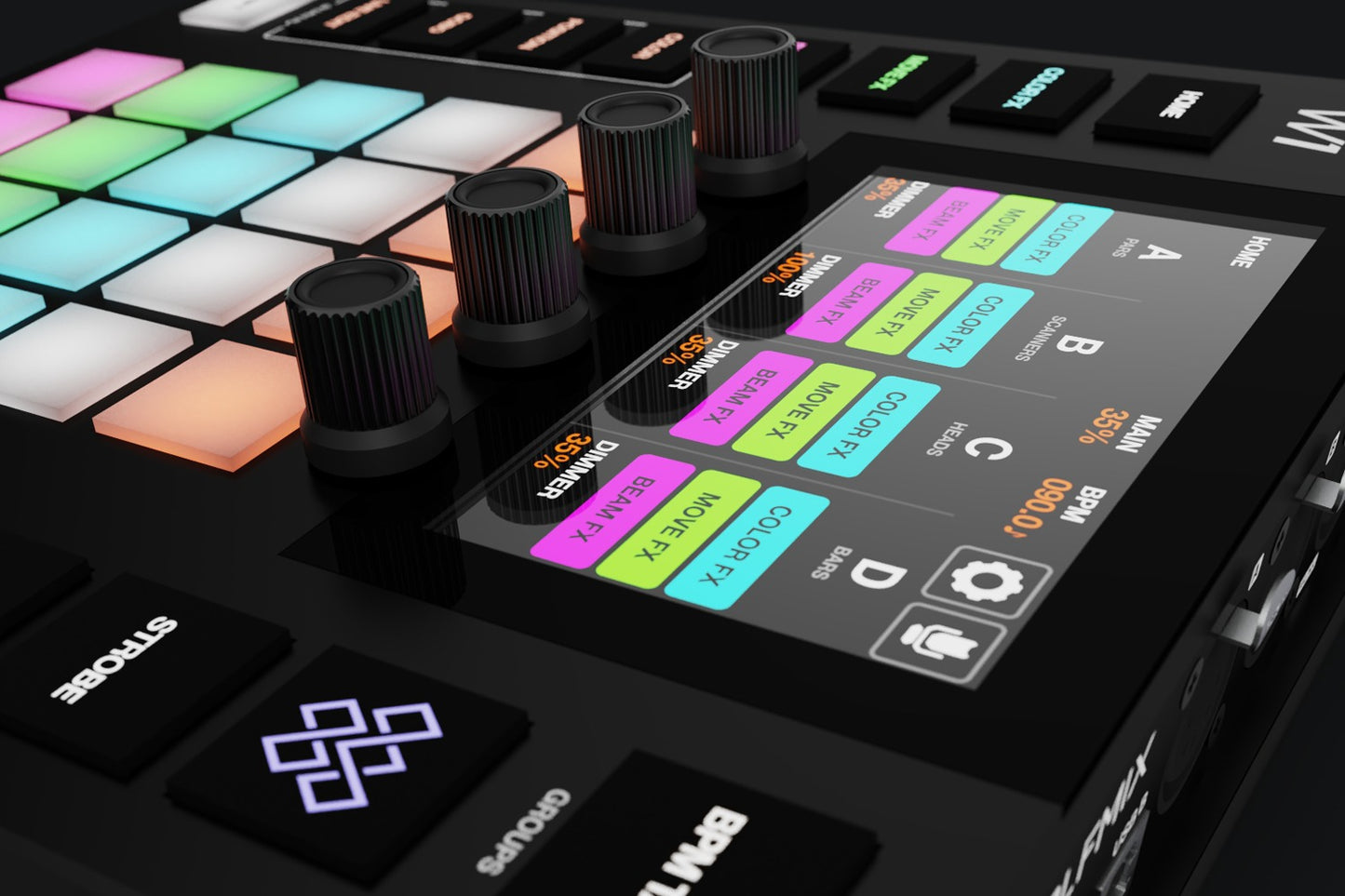 WOLFMIXW1MK2 - Wolfmix W1 MK2 standalone performance DMX lighting controller