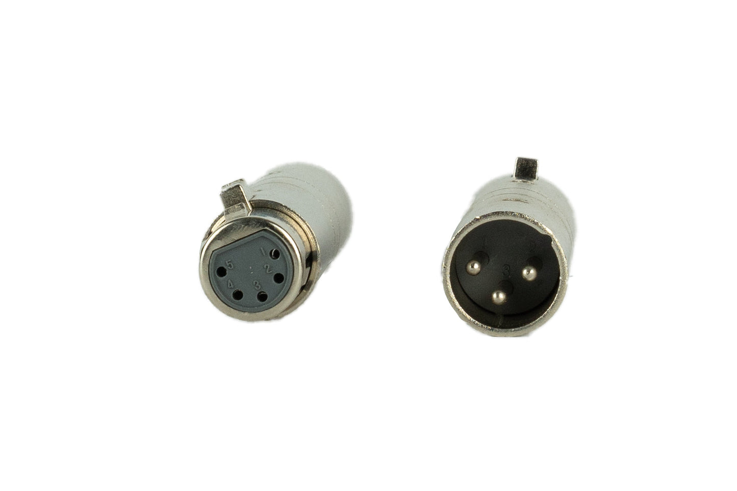 Event Audio XLR3MXLR5F - XLR 3 Pin Male to XLR 5 Pin Female Adaptors Front View