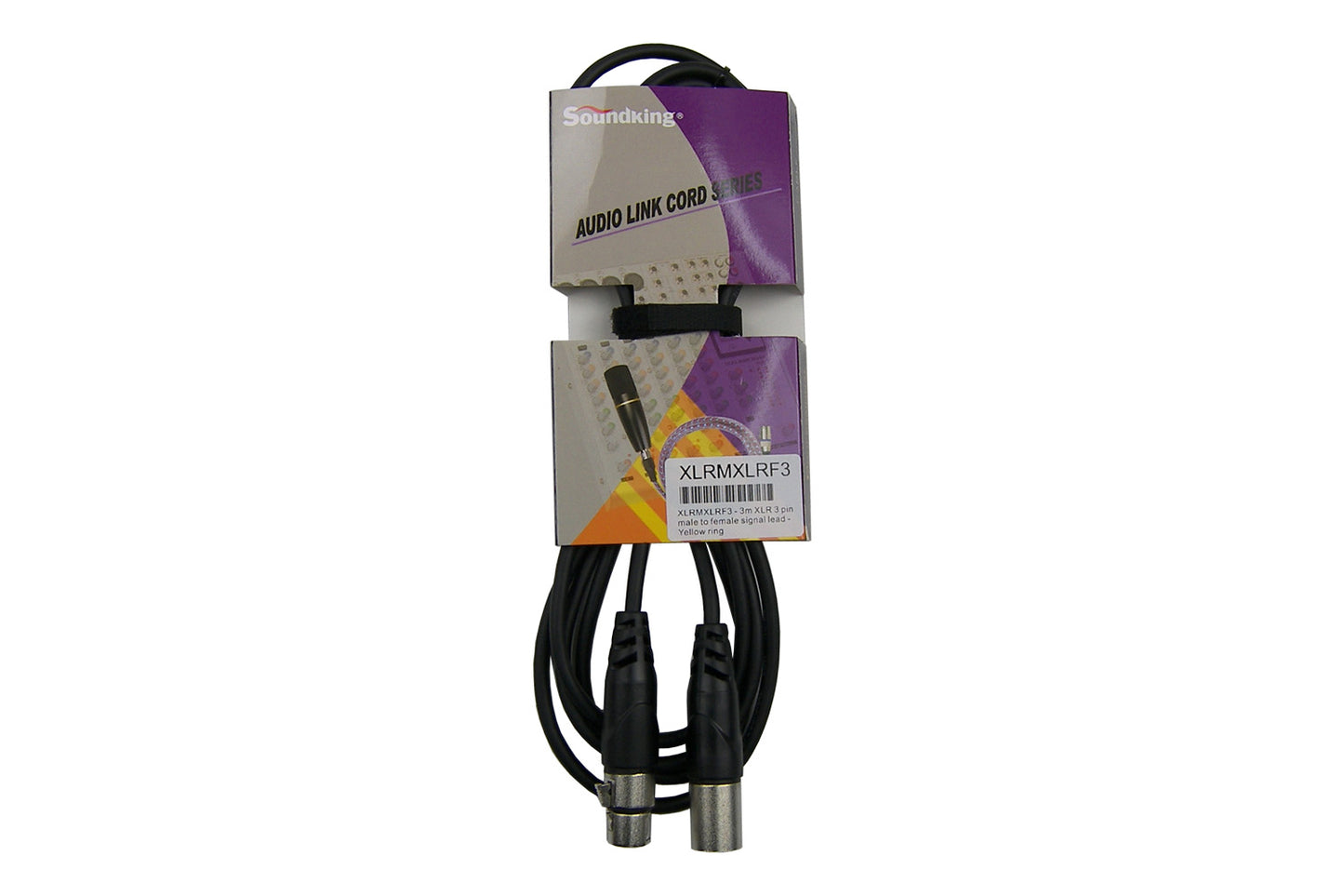 XLRMXLRF3 - 3m XLR 3 pin male to female signal lead