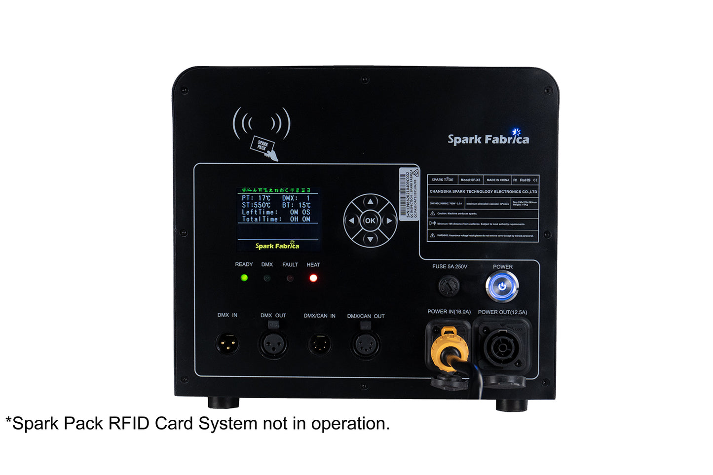 SPARKTIDE SF-X5 5 Metre Waterproof Spark Machine