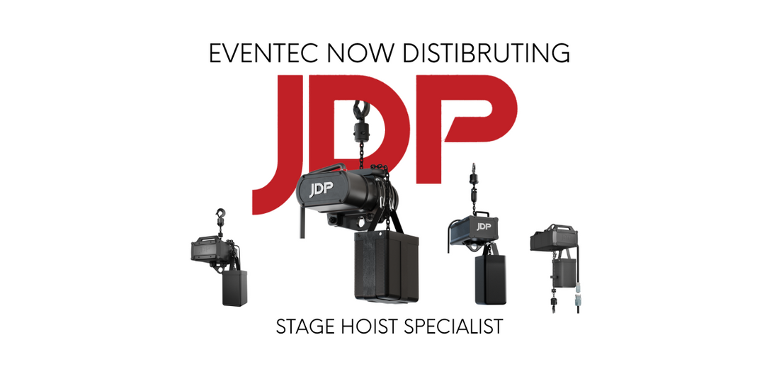 Announcement: Eventec Becomes Exclusive Distributor of JDP Stage Hoists, Chain Blocks, and Staging Controllers in Australia