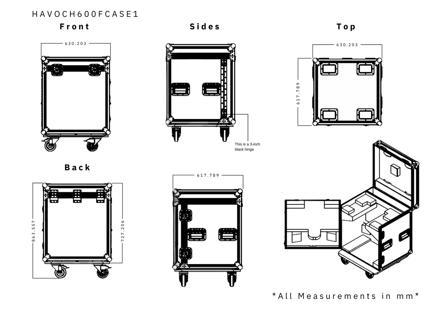 HAVOCH600FCASE1 - Road Case for HAVOCH600F