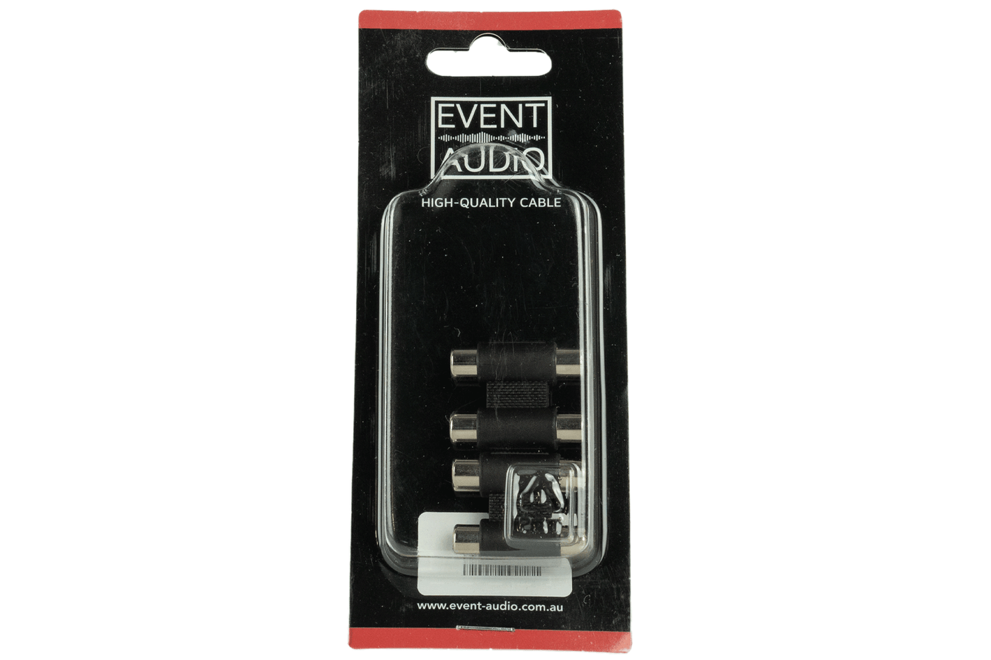 Event Audio 2RCAF2RCAF - Pair of 2x RCA Female to 2x RCa Female Adaptors packaging 