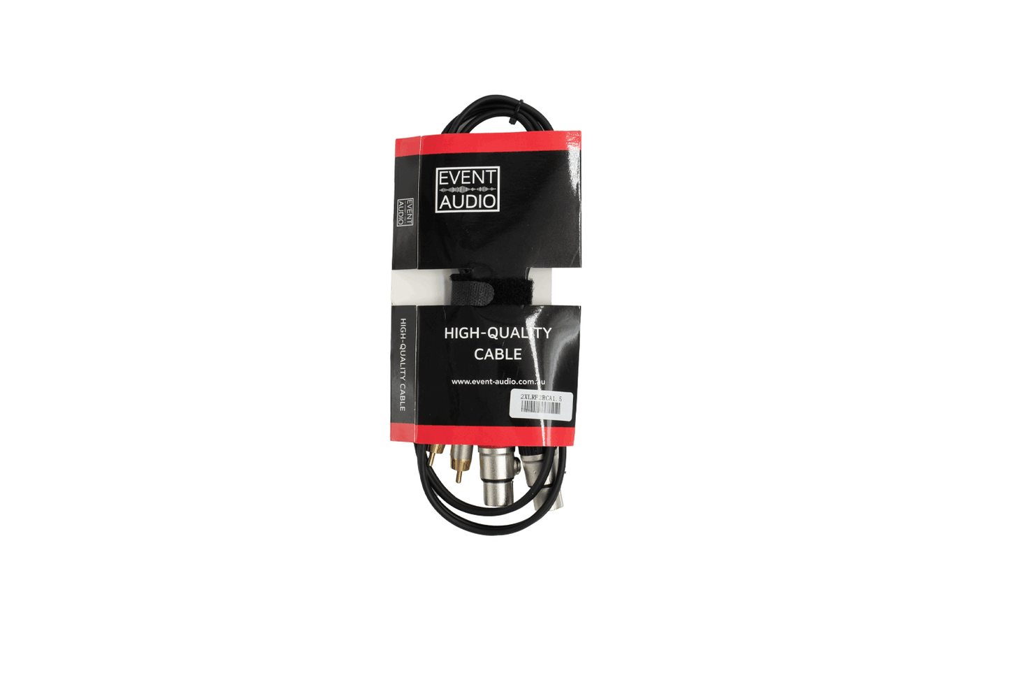 Event Audio 2XLRF2RCA1.5 - 1.5m 2x XLR 3 Pin Female to 2x RCA Male Signal Lead - Red and Black Ring packaged product 