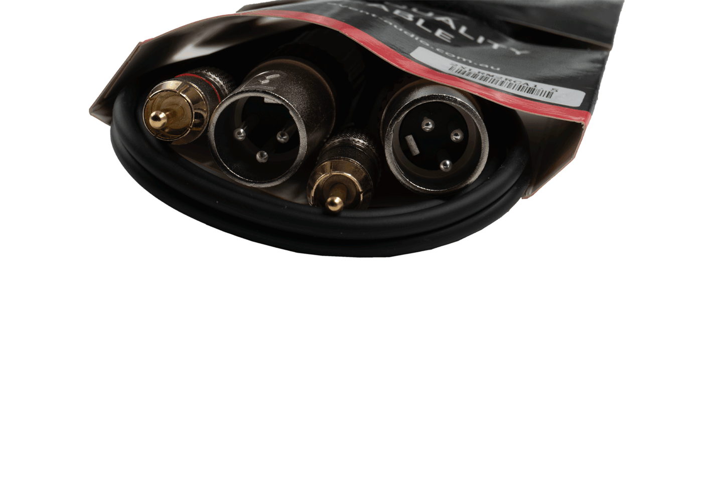 Event Audio 2XLRM2RCA5 - 5m 2x XLR 3 Pin Male to 2x RCA Male Signal Lead - Red and Black Ring Connectors 