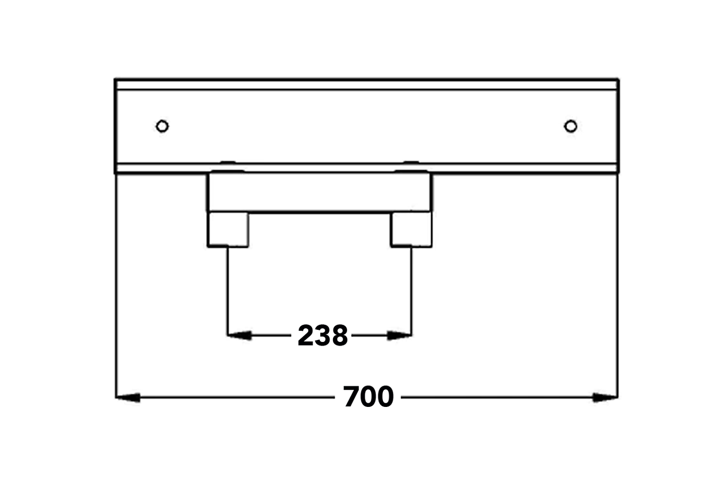 3BTSL - 290mm Box Truss "Cat Head" For Line Array (Silver)