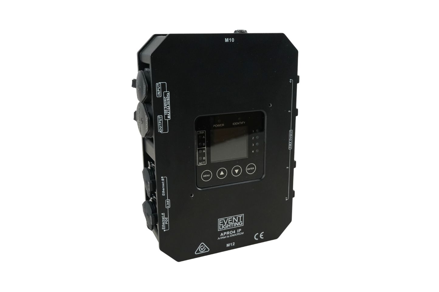 APRO4-IP - IP65 ArtNet Node with 4 XLR Connections