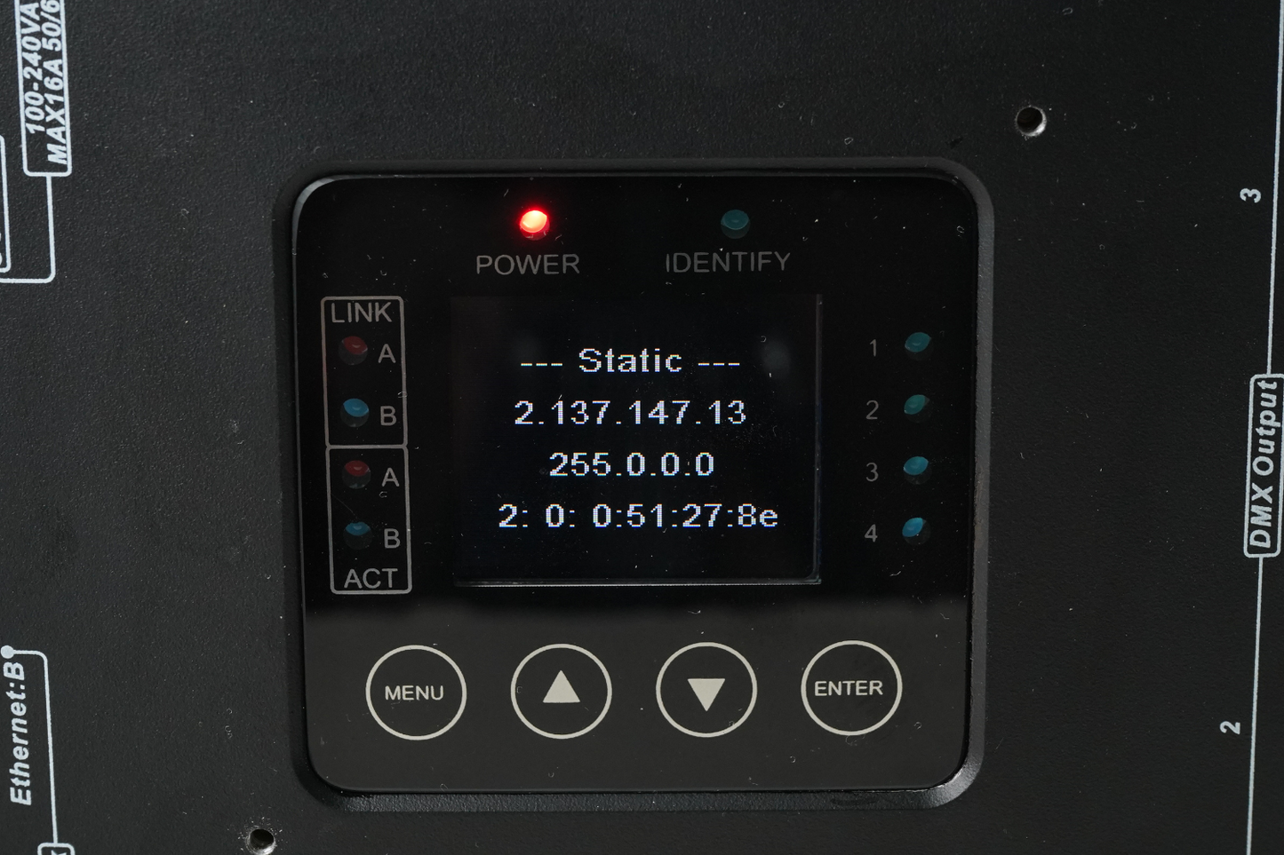 APRO4-IP - IP65 ArtNet Node with 4 XLR Connections