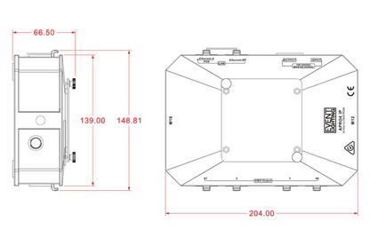 APRO4-IP - IP65 ArtNet Node with 4 XLR Connections