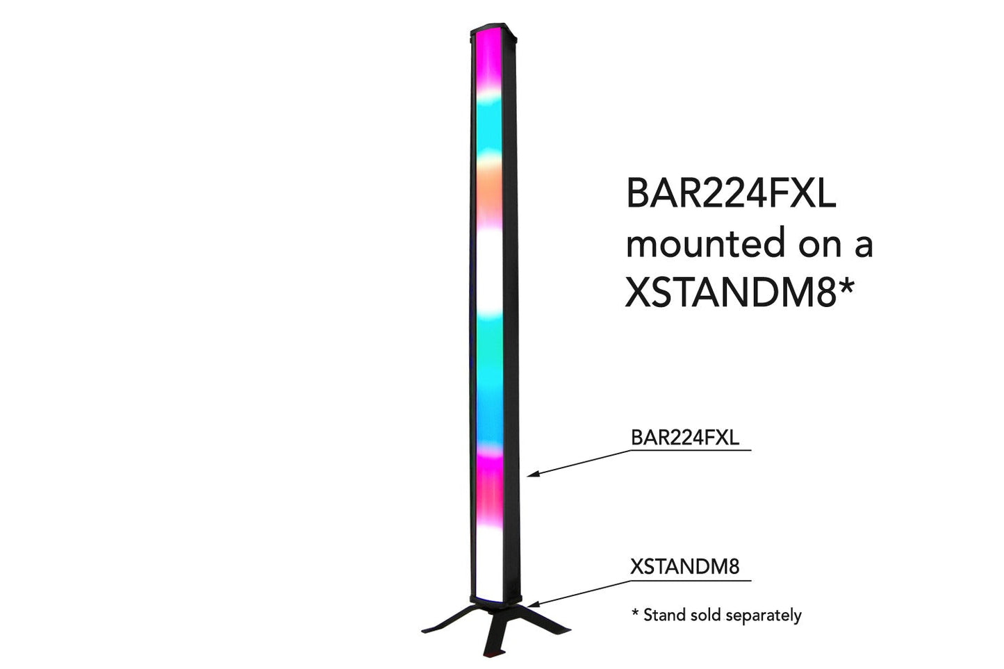 BAR224FXL - 224 RGB LED Bar with 16 Segment Control