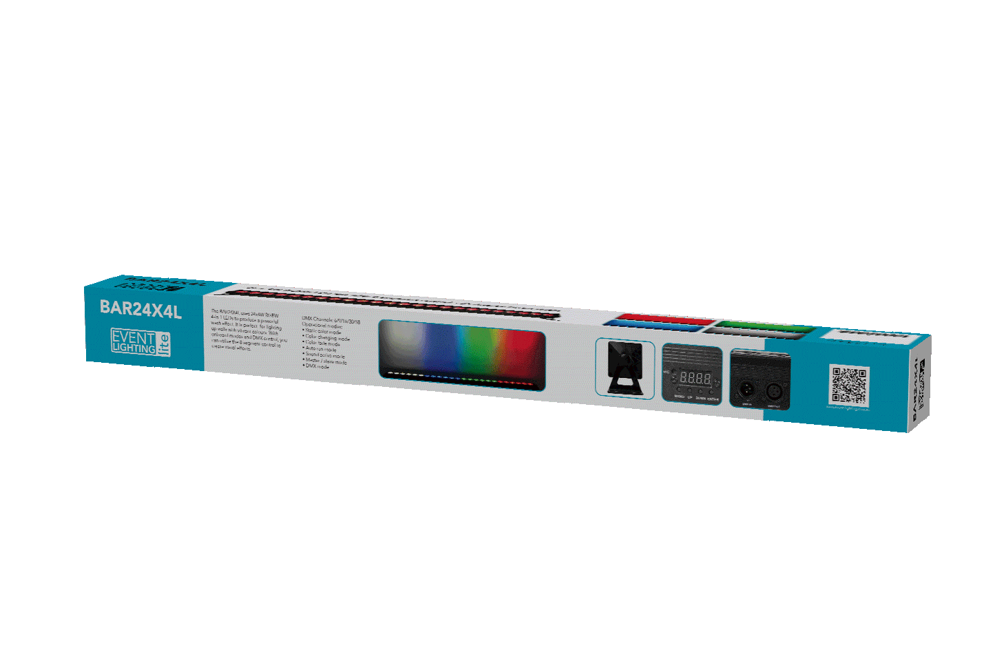 BAR24X4L - 24 x 4W RGBW LED Bar with 8 Segment Control