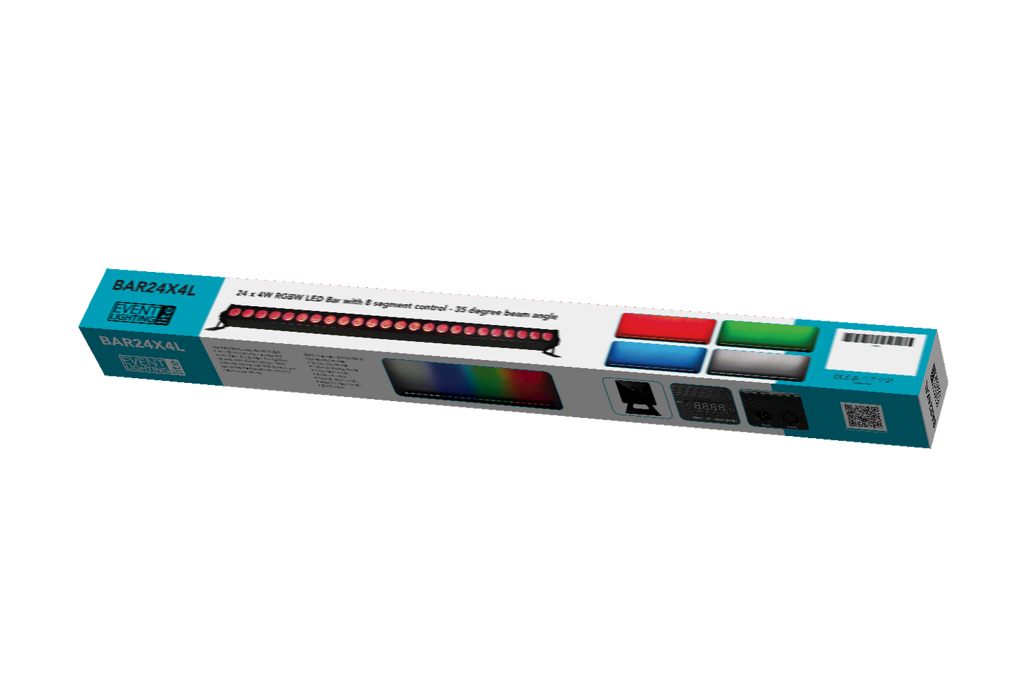 BAR24X4L - 24 x 4W RGBW LED Bar with 8 Segment Control