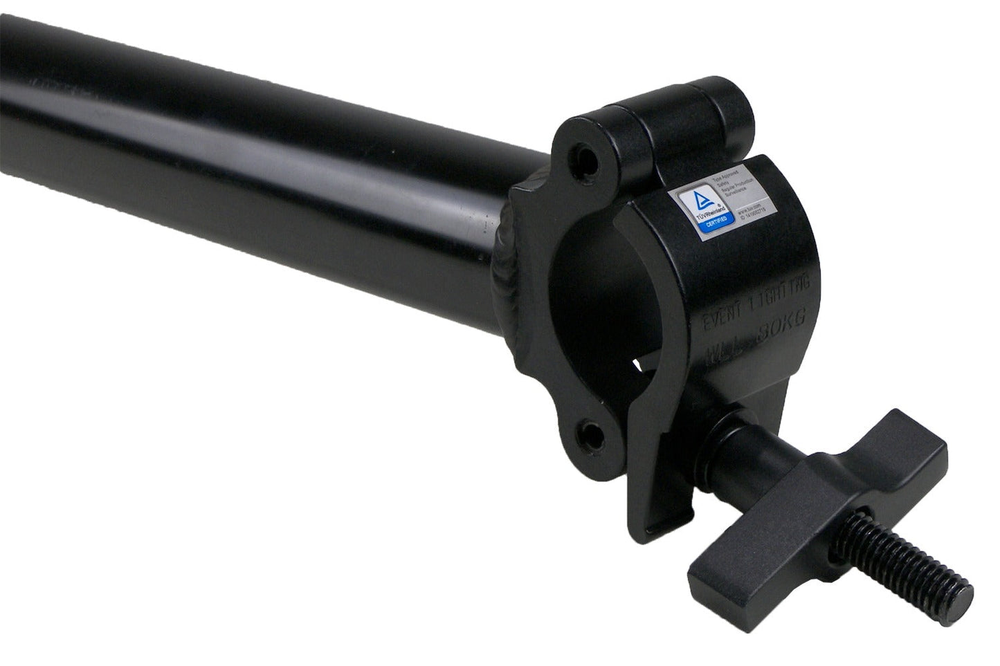 BOOMARM105B - 0.5m Boom Arm Pole with Single Pipe Clamp (Black)