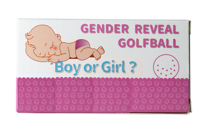 Event Lighting GOLFGENDER Golf balls set of 2 preloaded with pink and blue powder pink packaging 