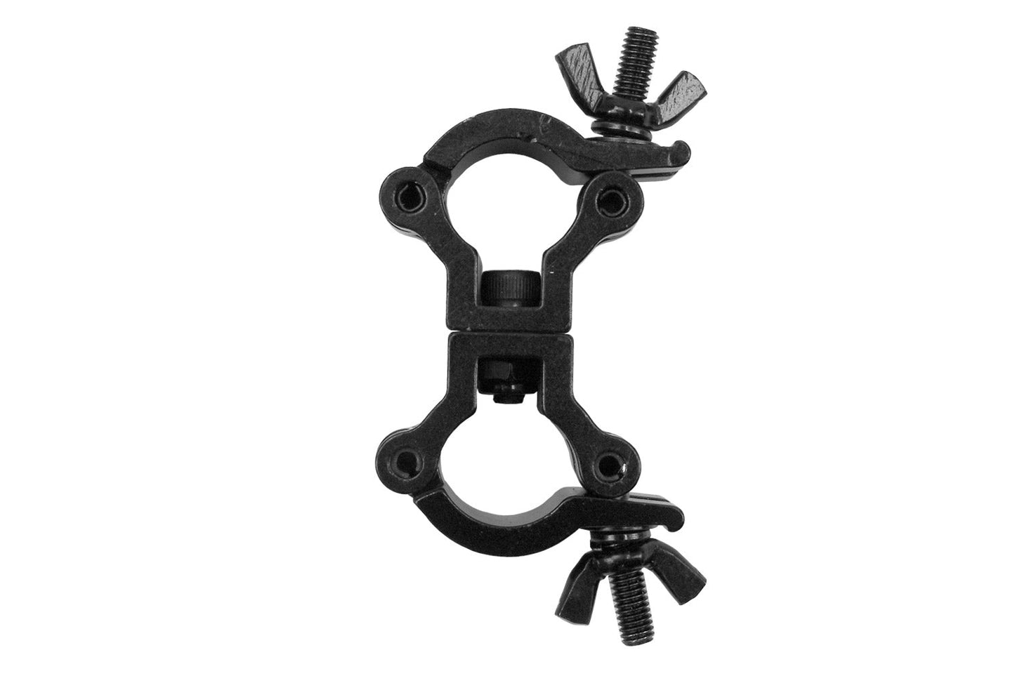 CLAMPDP20B - Aluminium Double Swivel Pipe Clamp (Suits 19-23mm) - Black