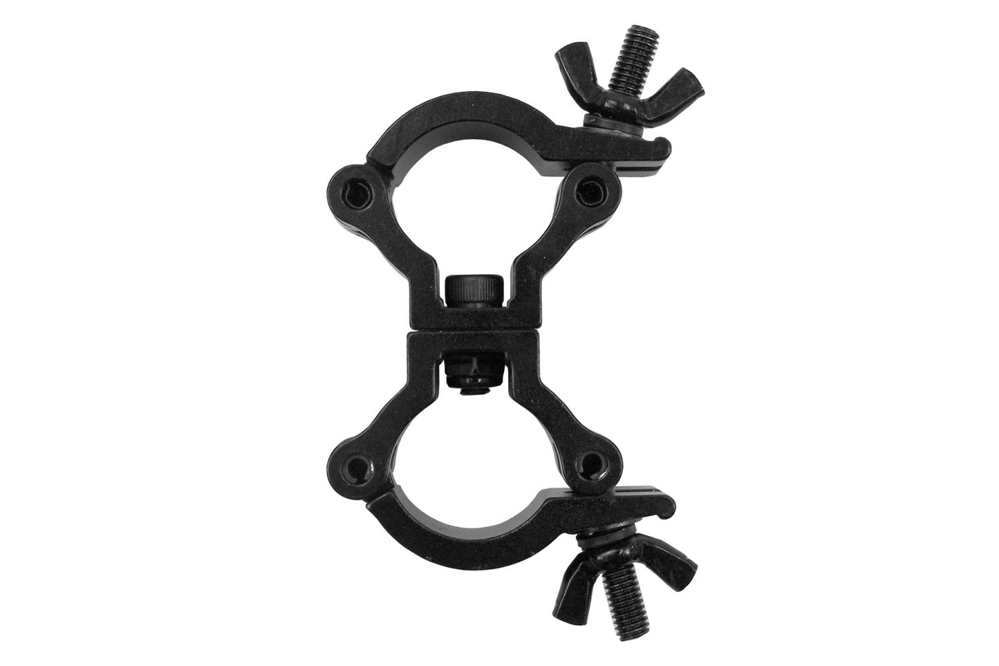CLAMPDP25B - Aluminium Double Swivel Pipe Clamp (Suits 23-27mm) - Black