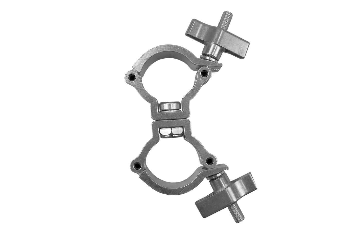 CLAMPDP38S - Aluminium Double Swivel Pipe Clamp (Suits 35-40mm) - Silver