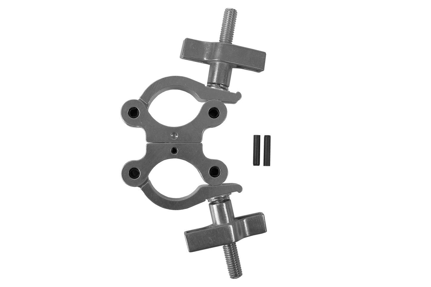 CLAMPDP50S - Aluminium Double Swivel Pipe Clamp (Suits 38-51mm) - Silver