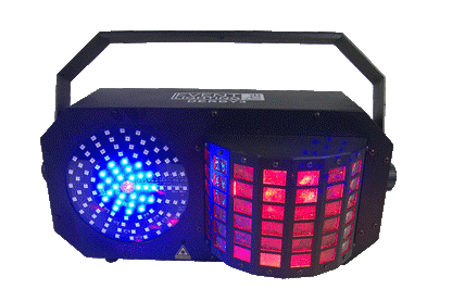 DERBY3 - 3-in-1 Lighting Effect: Derby, LED Strobe and flood light and RGB Laser