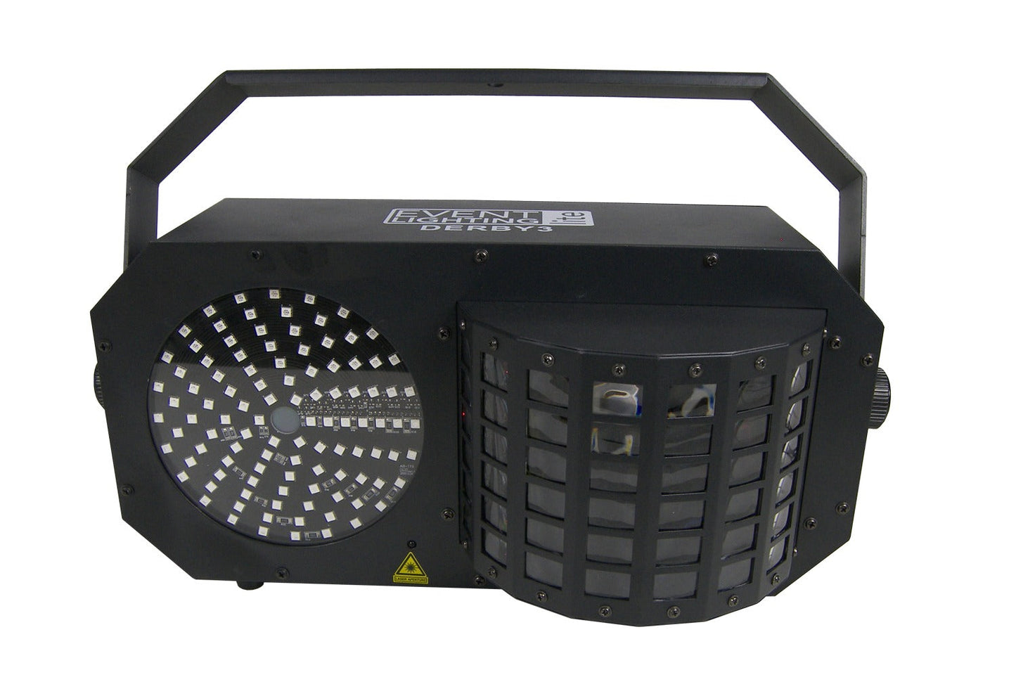 DERBY3 - 3-in-1 Lighting Effect: Derby, LED Strobe and flood light and RGB Laser