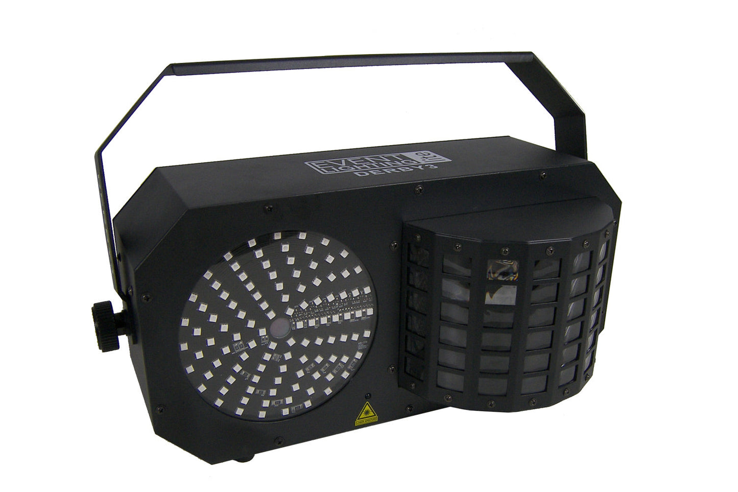 DERBY3 - 3-in-1 Lighting Effect: Derby, LED Strobe and flood light and RGB Laser
