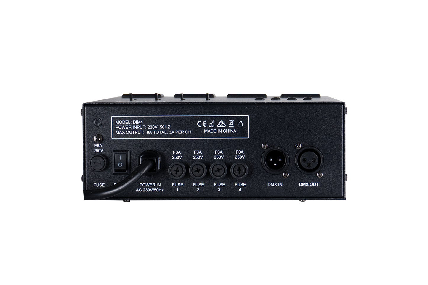 Event Lighting DIM4 4 channel DMX dimmer/switch, bottom