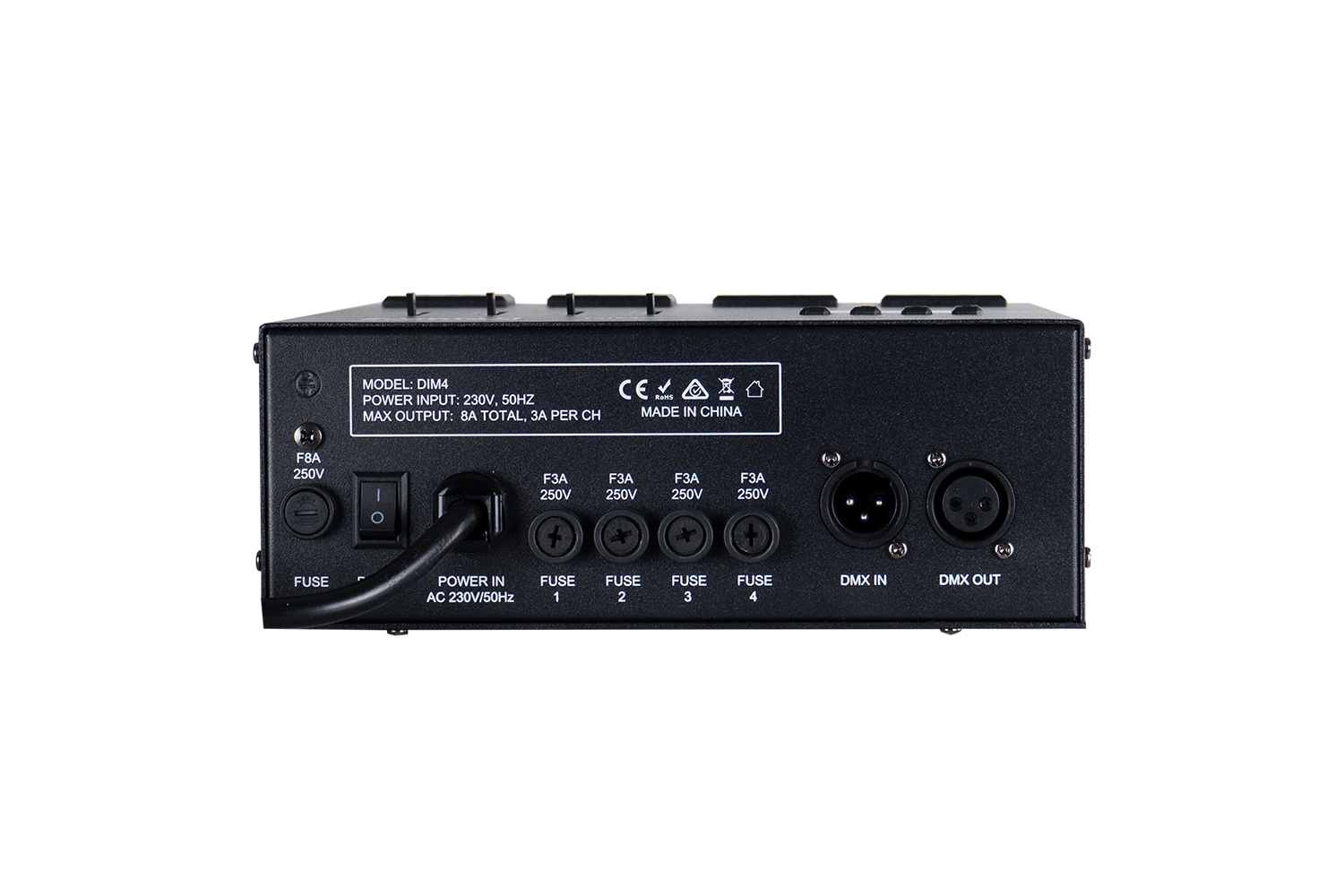 Event Lighting DIM4 4 channel DMX dimmer/switch, bottom