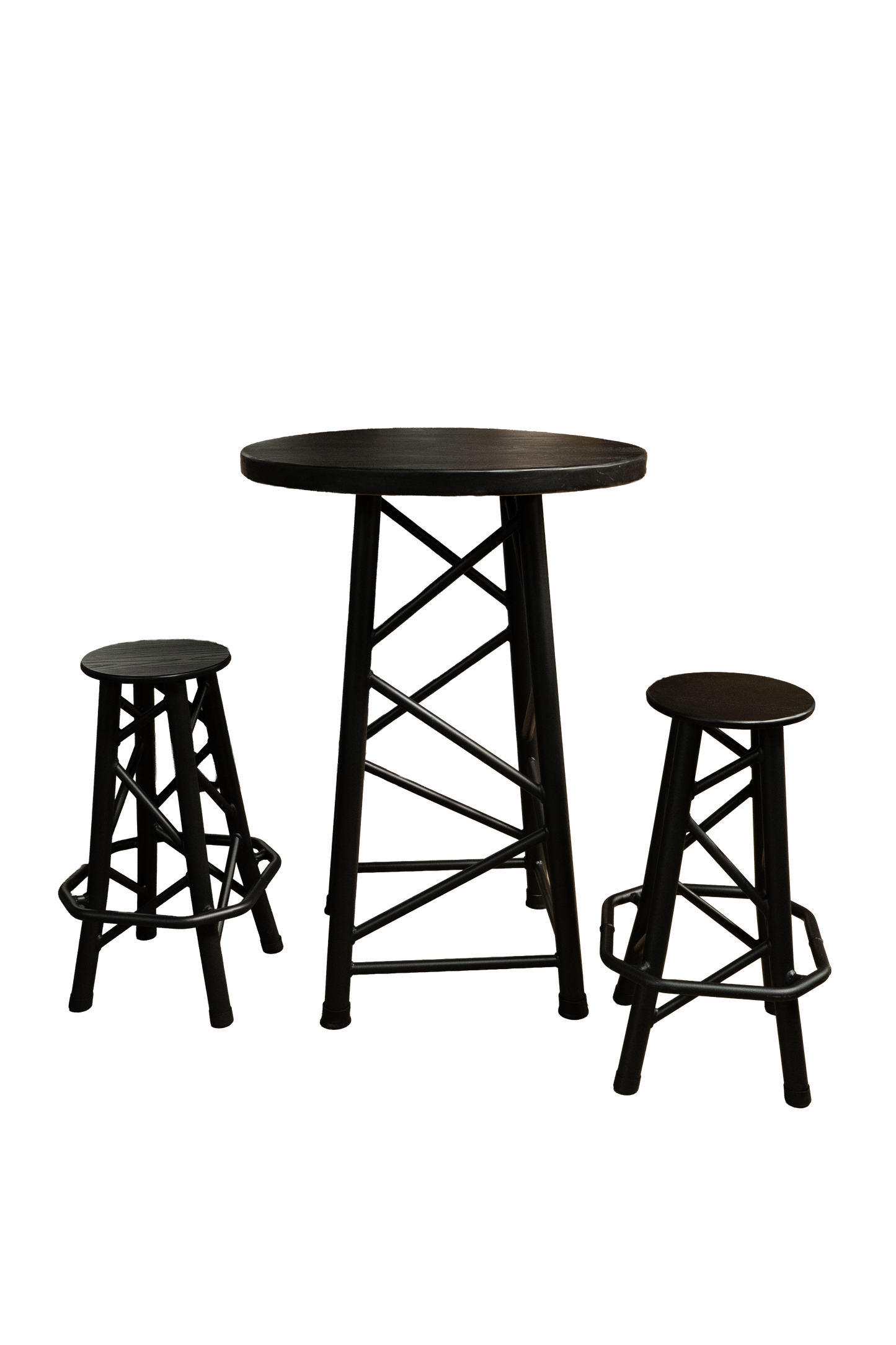 TRTABLESBK - 1100mm High Truss Table - Black-Brown