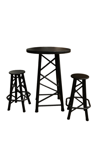 TRTABLESBK - 1100mm High Truss Table - Black-Brown