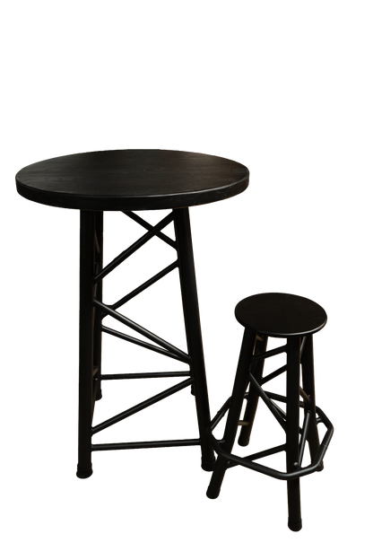 TRTABLESBK - 1100mm High Truss Table - Black-Brown