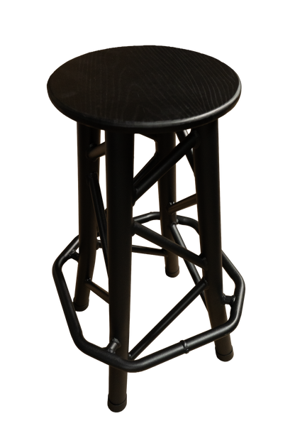 TRSTOOLSBK - 850mm High Truss Stool – Black/Brown