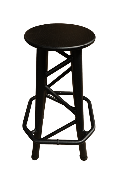 TRSTOOLSBK - 850mm High Truss Stool – Black/Brown