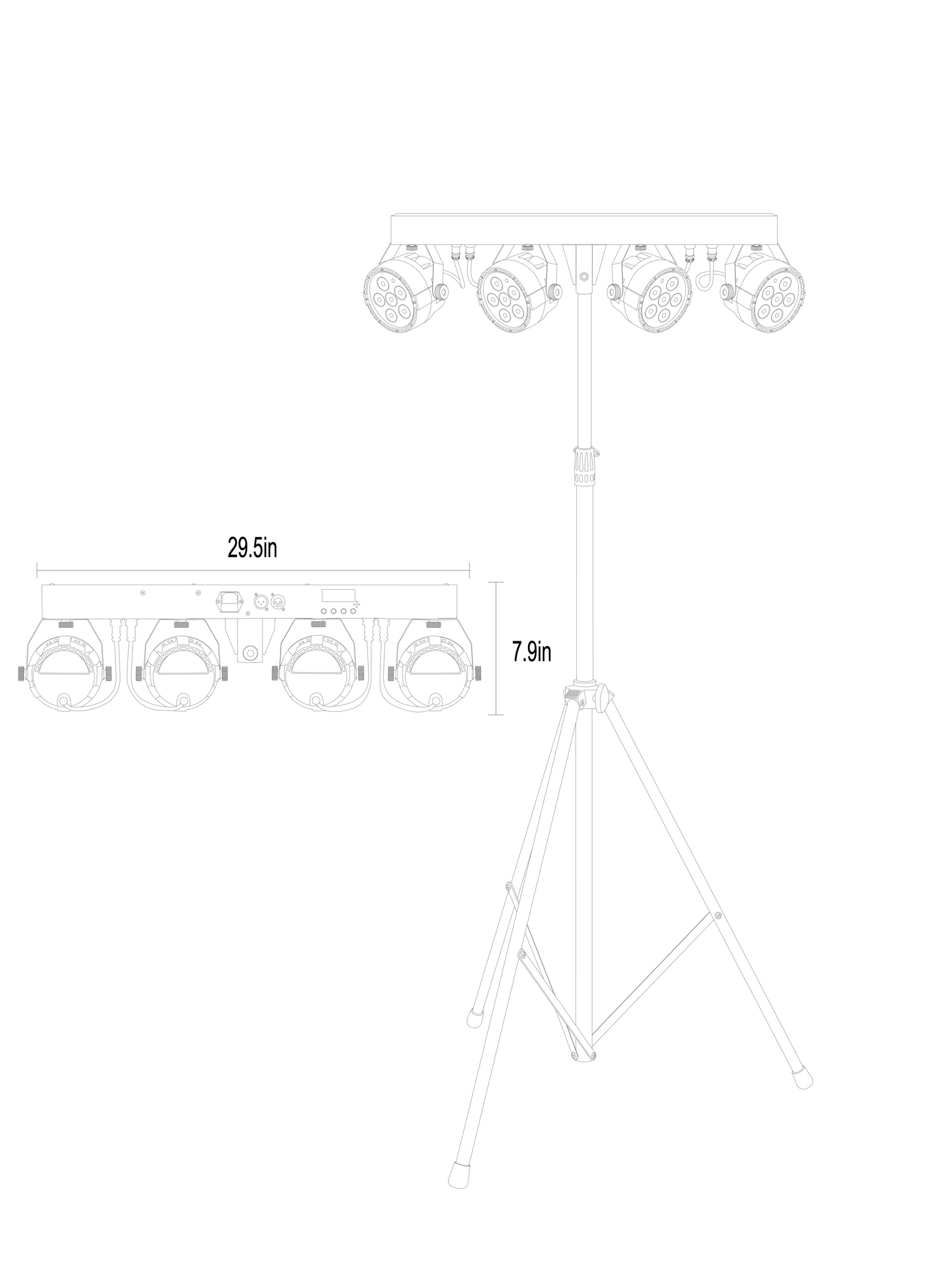 VIVIDBAR2 - 24 x 4W RGBW LED Lighting Bar