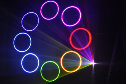 EL5000RGBPRO - 5W RGB Animation Laser. ILDA, RJ45, 30K Scanner - Road case included