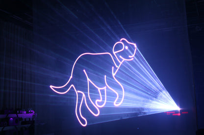 EL5000RGBPRO - 5W RGB Animation Laser. ILDA, RJ45, 30K Scanner - Road case included