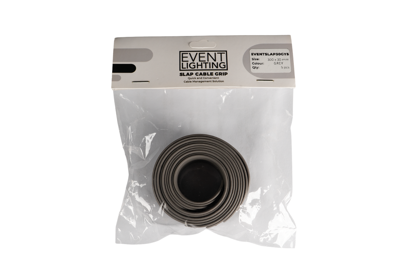 EVENTSLAP30GY5 - Event Slap Cable Grips in Grey (5 Pack)