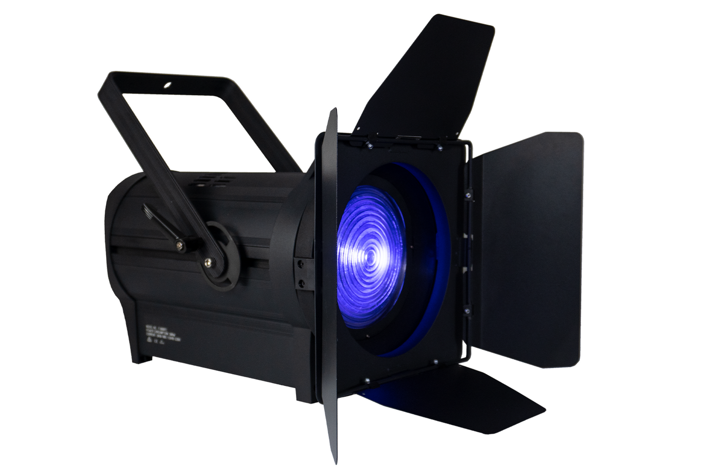 Event Lighting F300IIFC full colour fresnel, with barn door