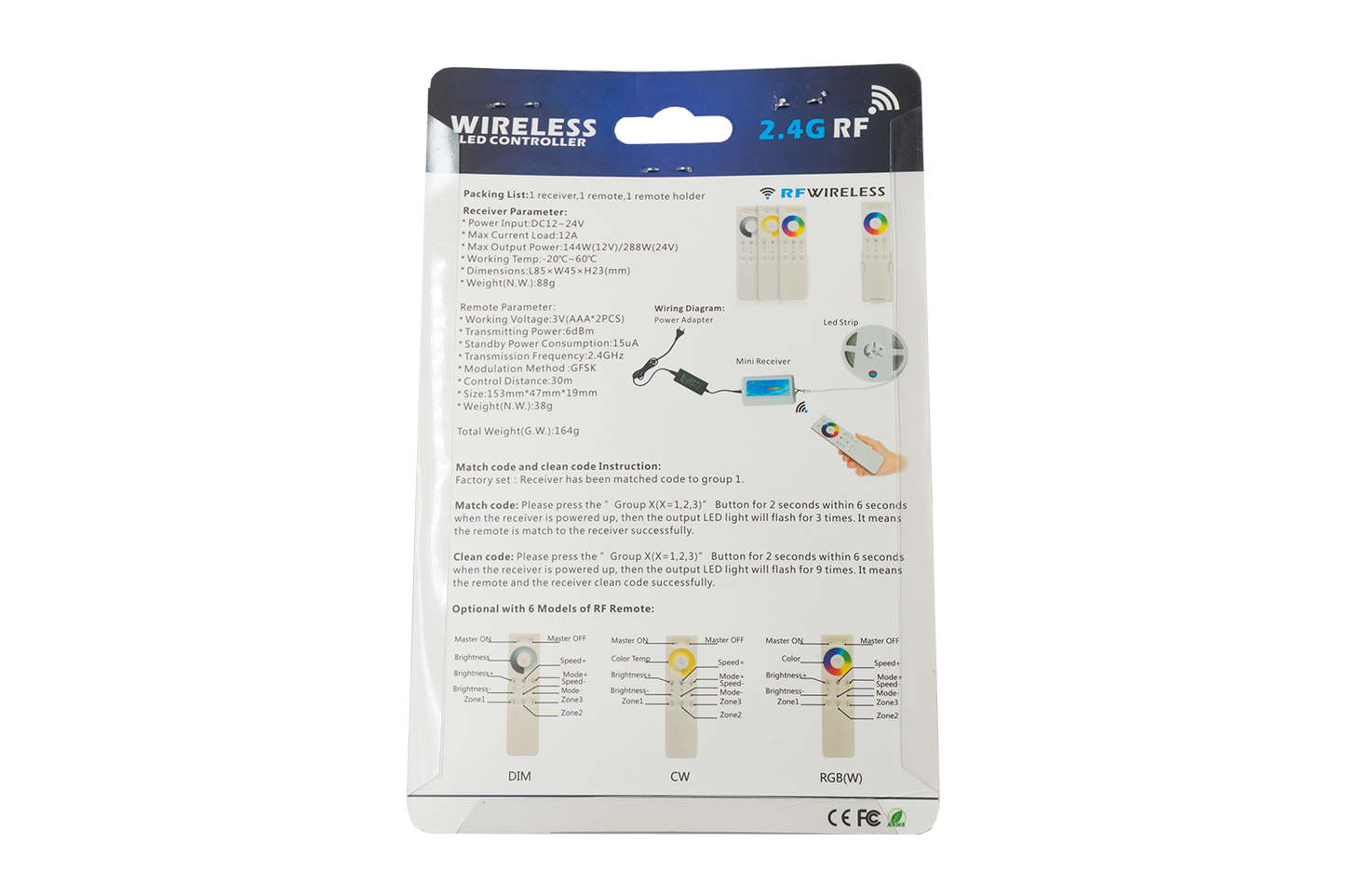 Event Lighting FLEXICONCWW - Controller LED Tape (CWW) Back view 