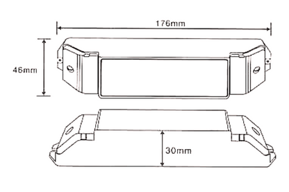 FLEXICONDMX - Controller LED Tape (DMX) line drawing view 